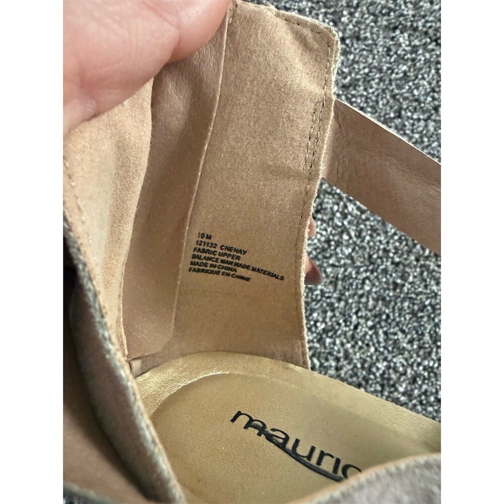 Maurices Womens Gladiator Sandals Beige Strappy Back Zip Comfort Wedge - Picture 7 of 7